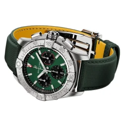 Breitling Avenger BO1 Chronograph Green Dial Calf Leather Strap, 42 mm Sale