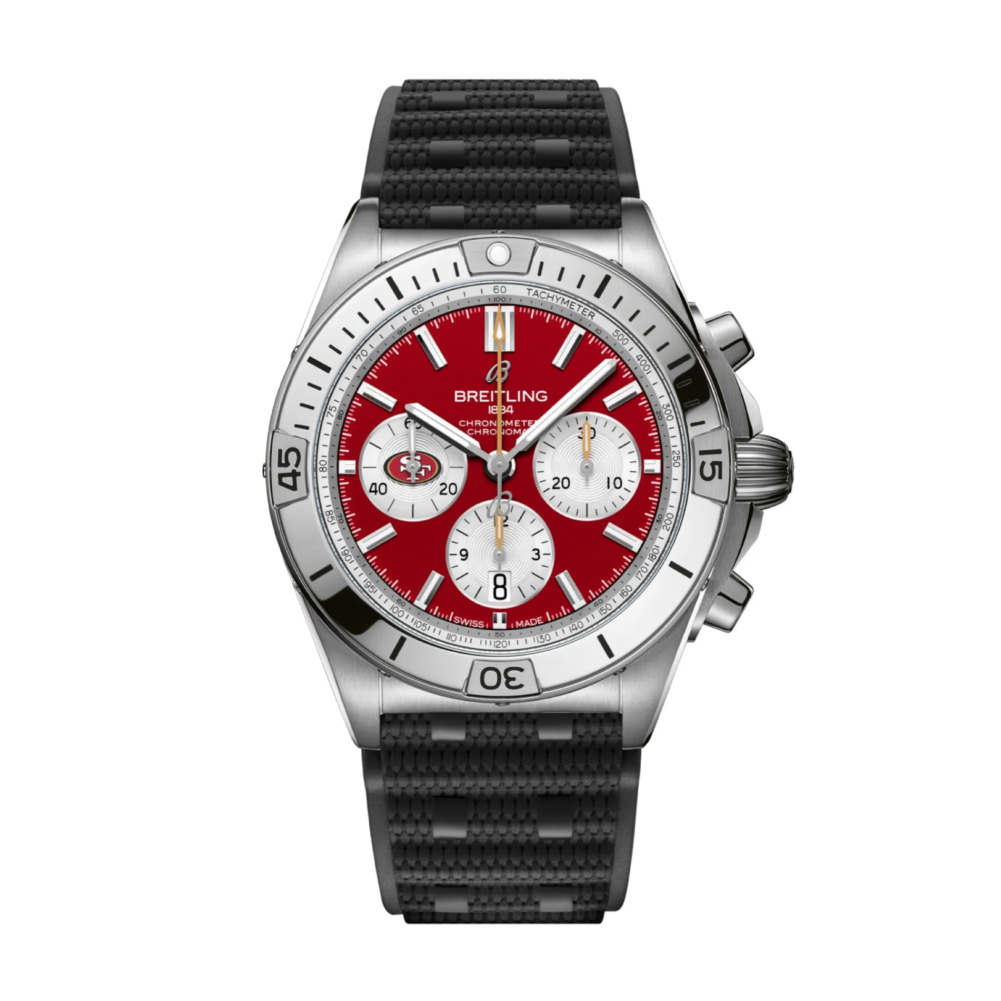 Breitling Chronomat San Francisco 49ers Red Dial Watch, 42mm Outlet