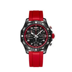 Breitling Endurance Pro Black Dial And Red Rubber Strap Watch, 38 mm Clearance
