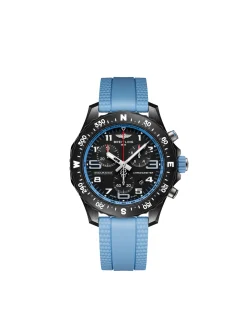 Breitling Endurance Pro Black Dial Turquoise Rubber Strap Watch. 38mm Discount