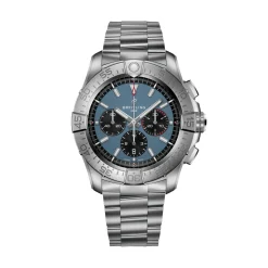 Breitling Super Avenger BO1 Chronograph Blue Dial Stainless Steel Bracelet, 46 mm Discount