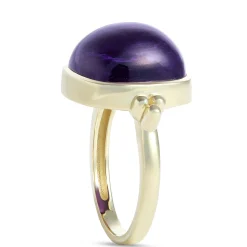 Cabochon Amethyst Ring, 14K Yellow Gold Clearance