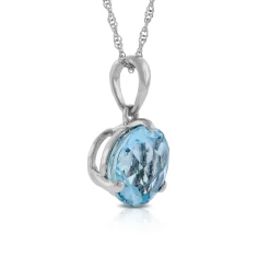 Checkered Aquamarine Pendant 14K, 8mm Best