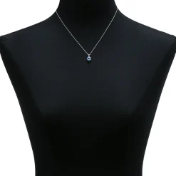 Checkered Blue Topaz Pendant 14K, 8mm Online