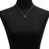Checkered Peridot Pendant 14K, 8mm Clearance
