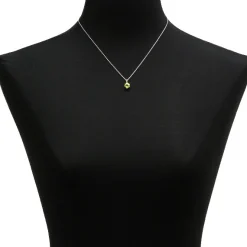 Checkered Peridot Pendant 14K, 8mm Clearance