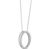 Circle Diamond Pendant Necklace, 14K White Gold Discount