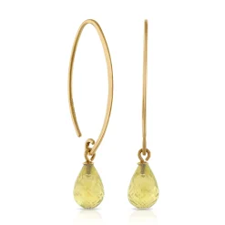 Citrine Drop Earrings 14K Clearance