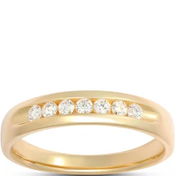 Classic Channel Set Diamond Band, ⅓ Total Carat Weight, 14K Yellow Gold Hot