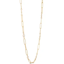 Classic 18-Inch Round Diamond Station Necklace, 1 ½ Total Carat Weight, 14K Yellow Gold Sale