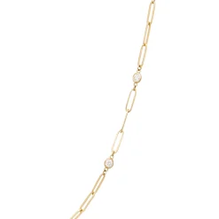 Classic 18-Inch Round Diamond Station Necklace, 1 ½ Total Carat Weight, 14K Yellow Gold Sale