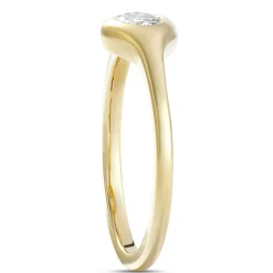 Classic Oval Diamond Ring, 1/4 Carat Weight, 14K Yellow Gold Best