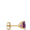 Classic Round Amethyst Studs, 14K Yellow Gold Discount