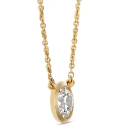 Classic Round Diamond Bezel Pendant, ⅔ Carat Total Weight, 18K Yellow Gold Discount