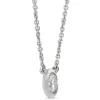 Classic Round Diamond Bezel Pendant, ⅓ Carat Total Weight, 18K White Gold