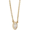 Classic Round Diamond Bezel Pendant, ⅓ Carat Total Weight, 18K Yellow Gold New