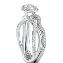 Classic Round Diamond Engagement Ring, 1 Carat Total Weight, 14K White Gold Clearance