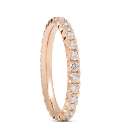 Classic Round Diamond Eternity Ring, 1 Carat Total Weight, 14K Rose Gold Size 7.5 Online