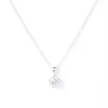 Classic Round Diamond Invisible Bezel Pendant, ½ Carat Total Weight, 14K White Gold Clearance