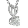Classic Round Diamond Pendant, ⅕ Carat Total Weight, 14K White Gold Outlet