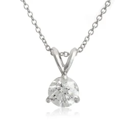 Classic Round Diamond Pendant, ⅓ Carat Total Weight, 14K Yellow Gold Online
