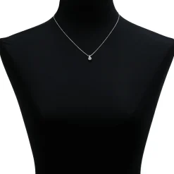 Classic Round Diamond Pendant, 1 Carat Total Weight, 14K White Gold
