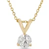 Classic Round Diamond Pendant, ½ Carat Total Weight, 14K Yellow Gold Online