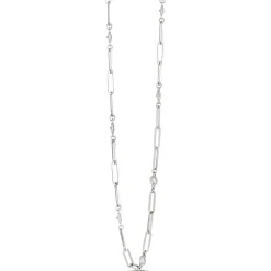 Classic Round Diamond Station Necklace, 1 ½ Carat Total Weight, 14K White Gold Sale