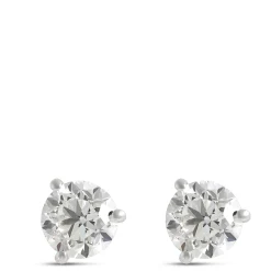 Classic Round Diamond Studs, 2 Carat, in 14K White Gold Online