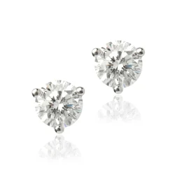 Signature Classic Round Diamond Studs, 1 Carat Total Weight, in 14K White Gold Online