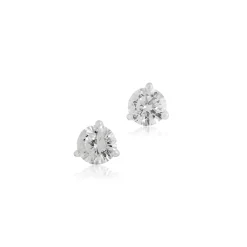 Classic Round Diamond Studs, ⅕ Carat Total Weight, in 14K White Gold Outlet
