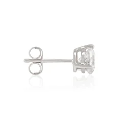 Classic Round Diamond Studs, 1 Carat Total Weight, in 14K White Gold New