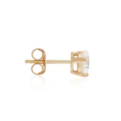Classic Round Diamond Studs, 1 Carat Total Weight, in 14K Yellow Gold Best