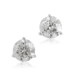 Classic Round Diamond Studs, 1.5 Carat Total Weight, in 14K White Gold Online