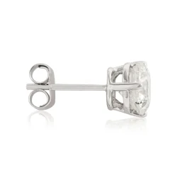 Classic Round Diamond Studs, 2 Carat Total Weight, in 14K White Gold Sale