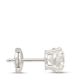 Classic Round Diamond Studs, 3 Total Carat Weight, 14K White Gold Best