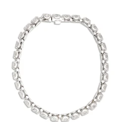 Classic Round Diamond Tennis Bracelet, 10 Total Carat Weight, 14K White Gold Sale