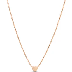 Classic Tiny Heart Pendant Necklace, 14K Rose Gold Discount