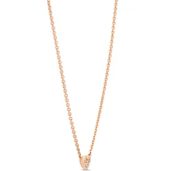 Classic Tiny Heart Pendant Necklace, 14K Rose Gold Discount