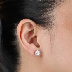 Cluster Diamond Earrings 14K, 3/4 ctw. Clearance