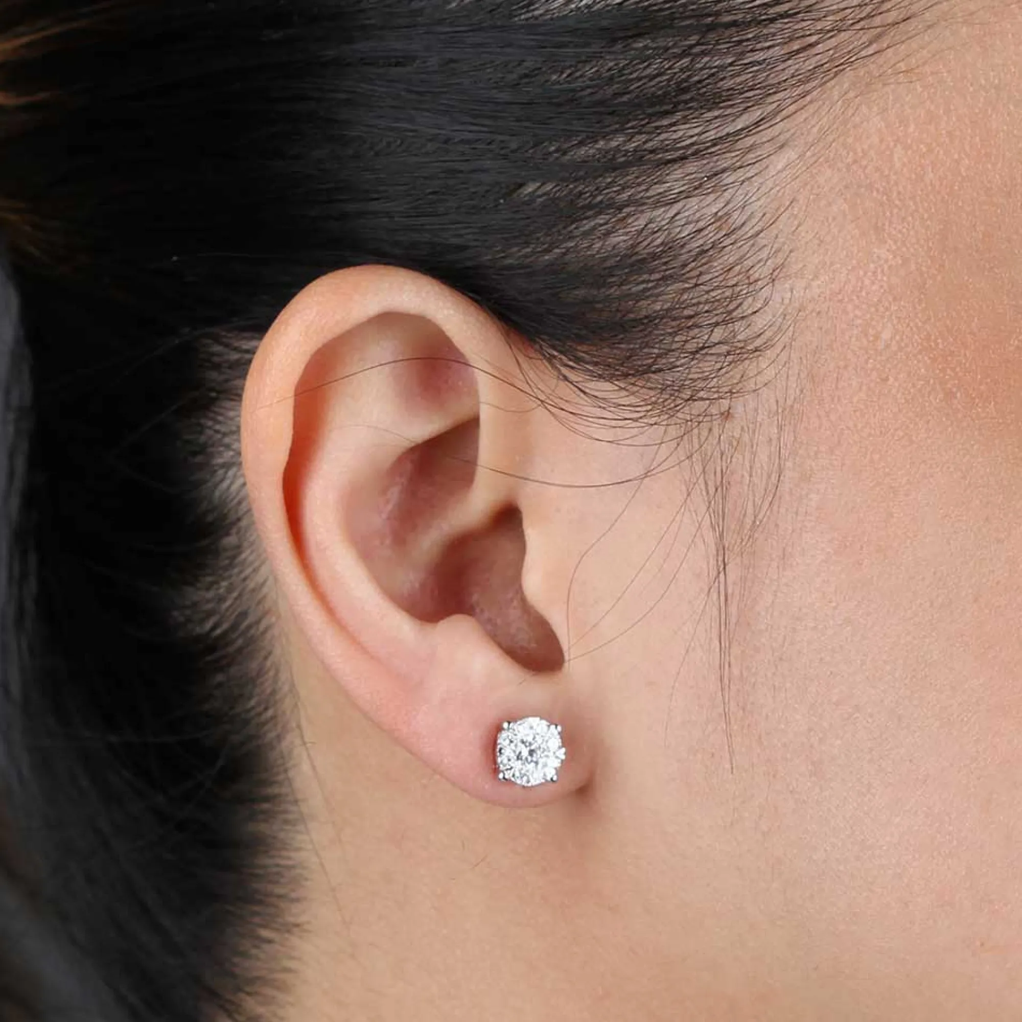 Cluster Diamond Earrings 14K, 3/4 ctw. Clearance