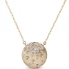 Confetti Cluster Diamond Gold Pendant, 14K Yellow Gold New