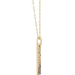 Confetti Rainbow Sapphire Pendant, 14K Yellow Gold Discount