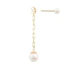 Cultured Freshwater Pearl Drop Back Dangle Earrings, 14K Yellow Gold Outlet