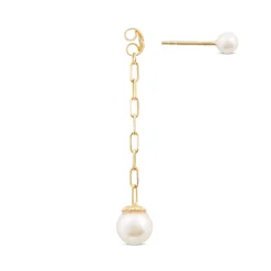 Cultured Freshwater Pearl Drop Back Dangle Earrings, 14K Yellow Gold Outlet