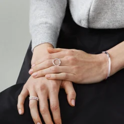 Cushion Shaped Bracelet, Sterling Silver Clearance