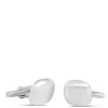 Cushion Shaped Cufflinks, Sterling Silver