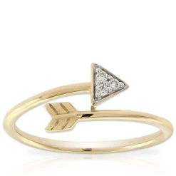 Diamond Arrow Midi Ring 14K Best