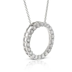Diamond Circle Pendant 14K, 1 ctw. Sale