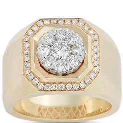 Diamond Cluster Halo Ring, 14K Gold Sale